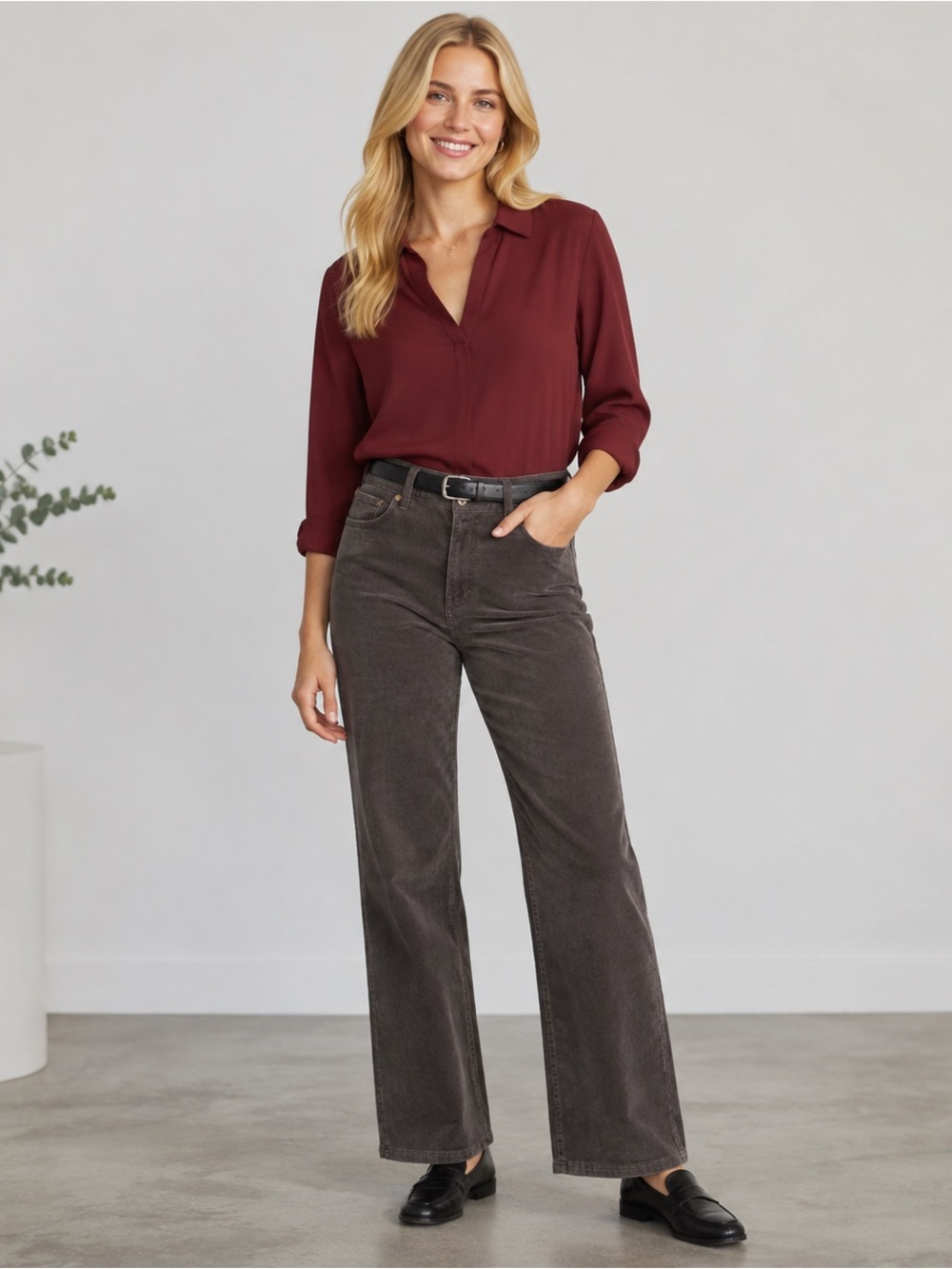 Women’s Polo Jeans Co. Ralph Lauren Corduroy Charcoal Grey Pants Size 10-31